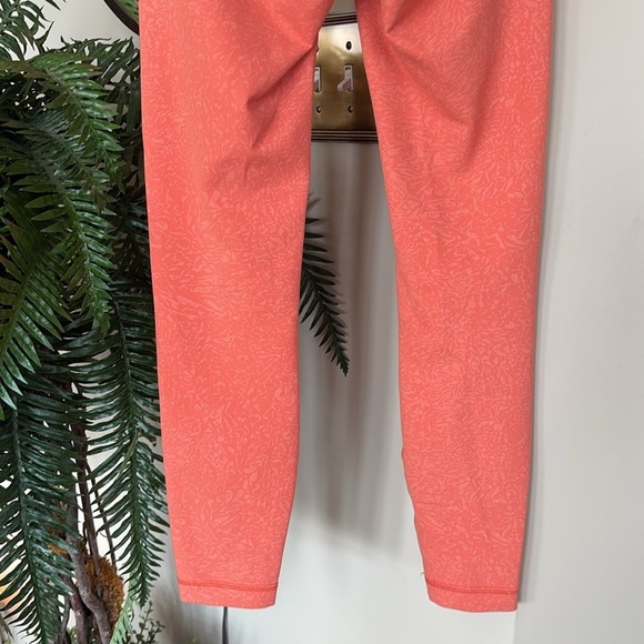 Lululemon Wunder Under Train High Rise Leggings Crunch Warm Coral Workout Tights - Picture 8 of 15